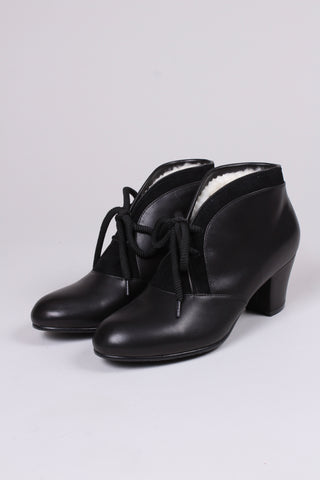 1940s / early 1950s winter ankle boots - Black - Lillie