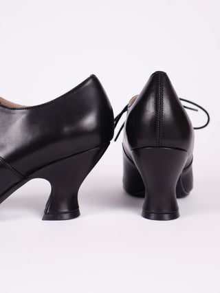 Edwardian Oxford shoe with pompadour heel - 1900 - Black - Bertha