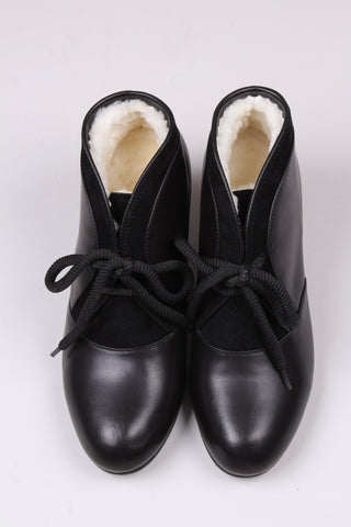 1940s / early 1950s winter ankle boots - Black - Lillie