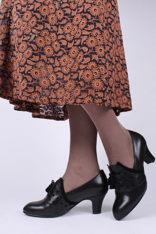 1930s everyday Oxford shoes with tassels - black - Mildred