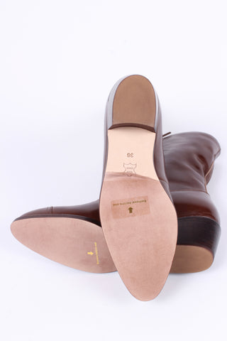 Edwardian everyday walking boot, 1910 - brown - Alice