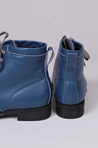1930s and 1940s winter snow boots with Fur lining - Blue - Rita