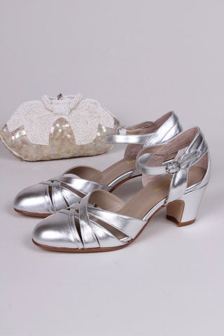 1930s sandal - Silver - Marlene