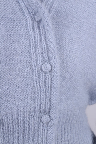 1940s / 1950s vintage style mohair cardigan - Dusty light blue - Kirsten