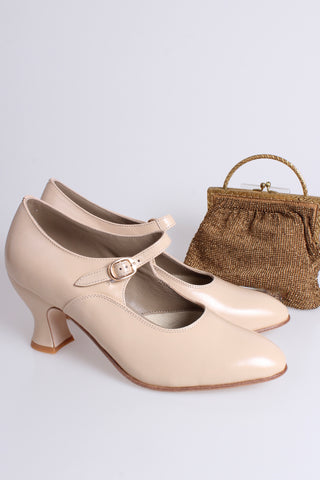 Zapatos de salón inspirados en los años 20 - Crema - Yvonne