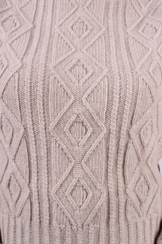 1940s style turtleneck pullover - Cream - Inger