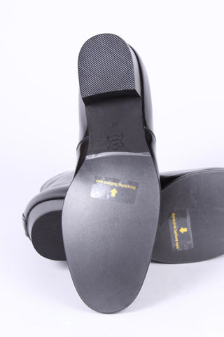 1910s / 1920s style everyday leather boot  - Black - Britta