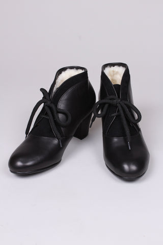 1940s / early 1950s winter ankle boots - Black - Lillie