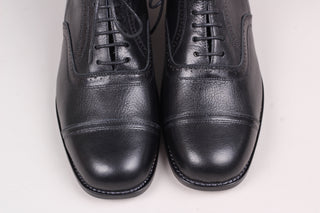 Men's late 20s / 30s style everyday leather ankle boot - Black - Tom