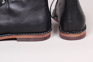 Men's 20s / 30s style athletic/sports leather shoe - Black - Peter
