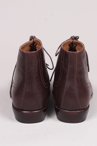 Men's late 20s / 30s style everyday leather ankle boot - Dark brown - Tom