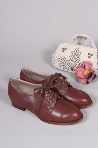 1940s Derby shoes - Brown - Eleanor