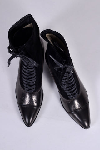 1900s Edwardian Style Boots - black - Victoria