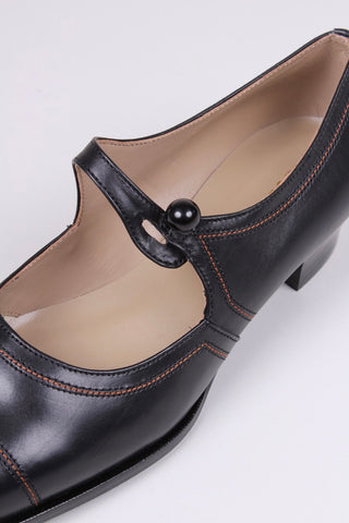 1920s everyday shoe - Black - Ruby