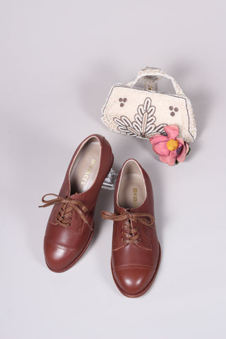 1940s Derby shoes - Brown - Eleanor