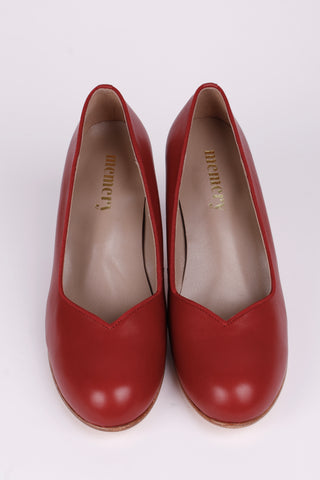 Early 50's pump - Maroon Red - Julia