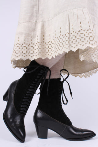 1900s Edwardian Style Boots - black - Victoria - memery