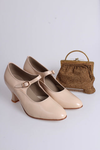 1920's Mary Jane shoes - Cream - Yvonne - memery