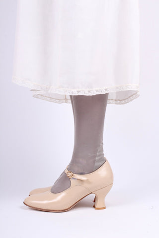 1920's Mary Jane shoes - Cream - Yvonne - memery