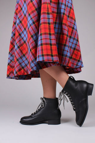 1930s and 1940s winter snow boots with Fur lining - Black - Rita - memery