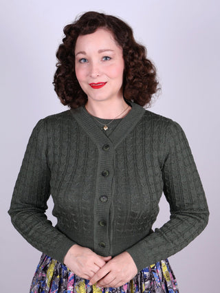 1940s / 1950s style Cardigan - Green - Joanne - memery