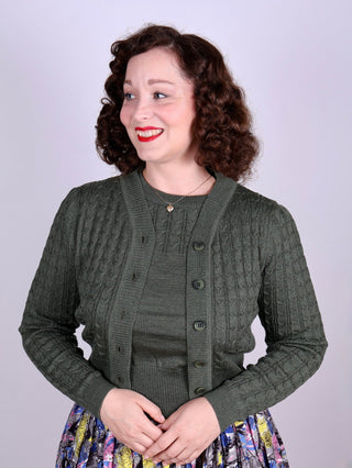 1940s / 1950s style Cardigan - Green - Joanne - memery