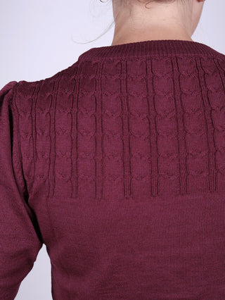 1940s / 1950s style short - sleeved pullover - Plum - Sally - memery