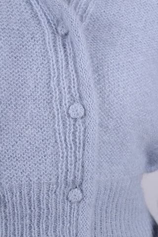 1940s / 1950s vintage style mohair cardigan - Dusty light blue - Kirsten - memery