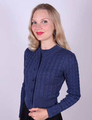 1940s style Cardigan - Blue - Joanne - memery