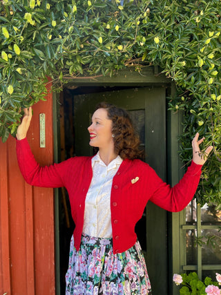 1940s style Cardigan - Red - Joanne - memery
