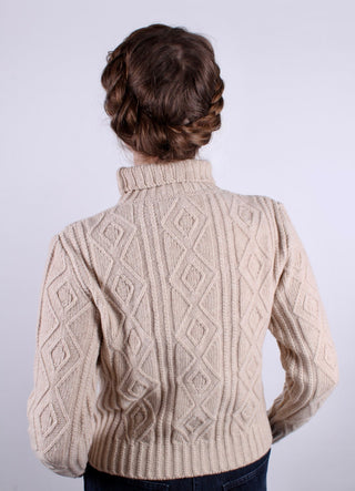 1940s style turtleneck pullover - Cream - Inger - memery