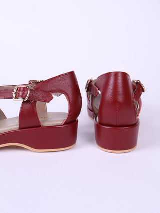 1940s summer sandals - Red - Katharine - memery