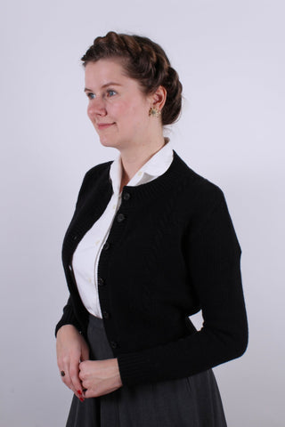 1940s vintage style cardigan - Black - Vera - memery