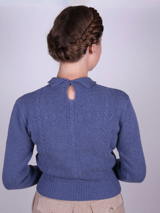 1940s vintage style pullover - Light blue - Gertrud - memery