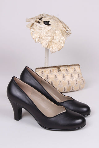 1950's court shoe - Black - Julia - memery