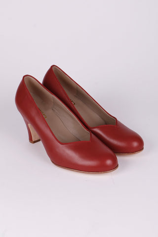 1950's court shoe - Maroon Red - Julia - memery