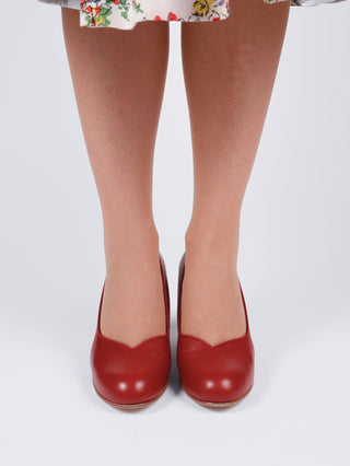 1950's court shoe - Maroon Red - Julia - memery