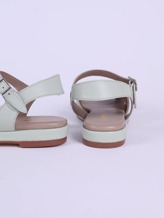 1950s sandals with cloud - shaped pattern - Mint - Joy - memery