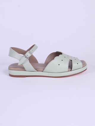 1950s sandals with cloud - shaped pattern - Mint - Joy - memery