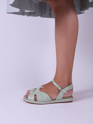 1950s sandals with cloud - shaped pattern - Mint - Joy - memery