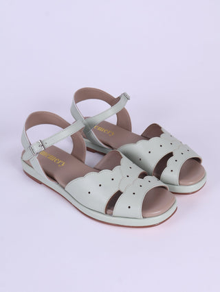 1950s sandals with cloud - shaped pattern - Mint - Joy - memery