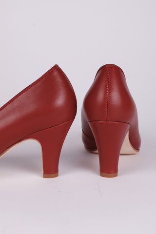 Early 50's pump - Maroon Red - Julia
