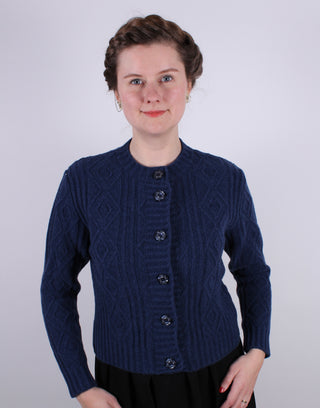 1940s - early 1960s vintage style cardigan - Navy blue - Ingrid