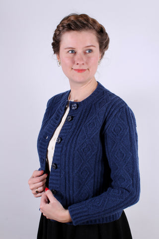 1940s - early 1960s vintage style cardigan - Navy blue - Ingrid