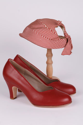 Early 50's pump - Maroon Red - Julia