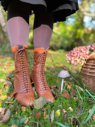 1910s Everyday Lace-up Boots - Light Brown - Ruth