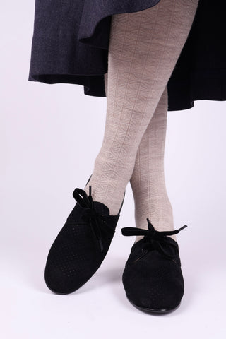 40s Derby shoes  - Low heel- black - Esther