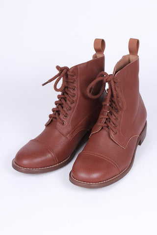 1940s Men's Military Boots - Brown - Robbie