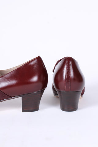 40s everyday two-tone Oxfords - Dark brown / Aubergine - Clara