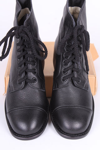 1940s Women's Military Boots - Black - Robbie